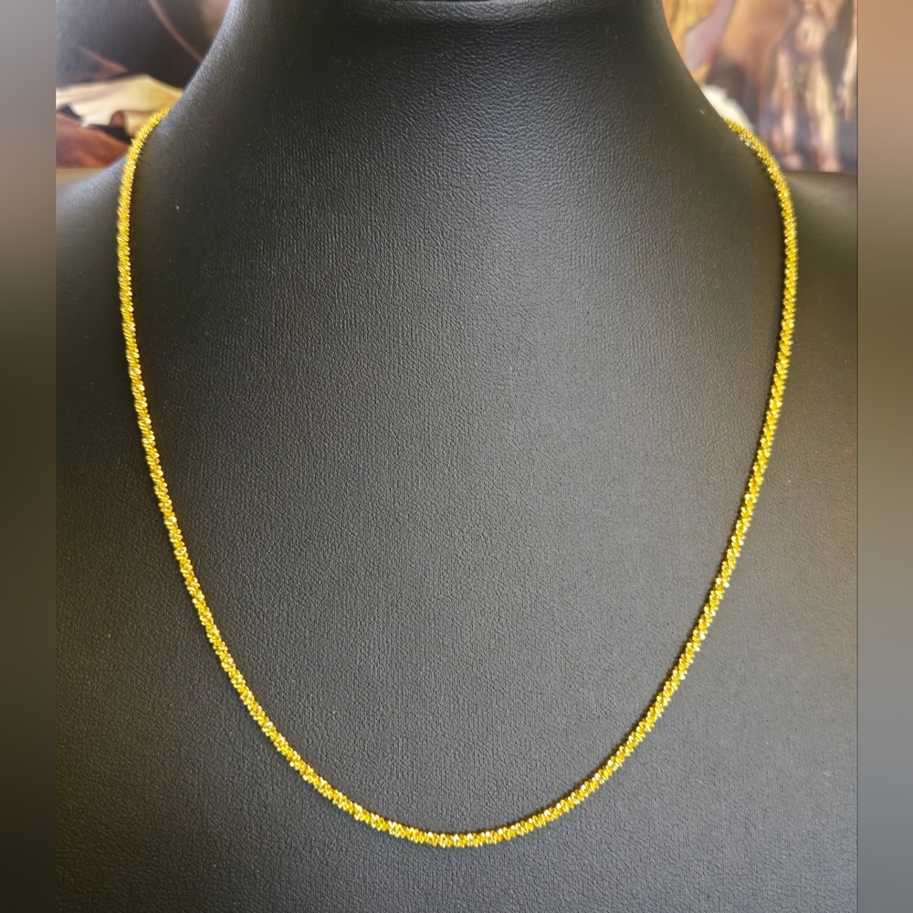 Gold Diamond Cut 18"-20" Rope Necklace...25076